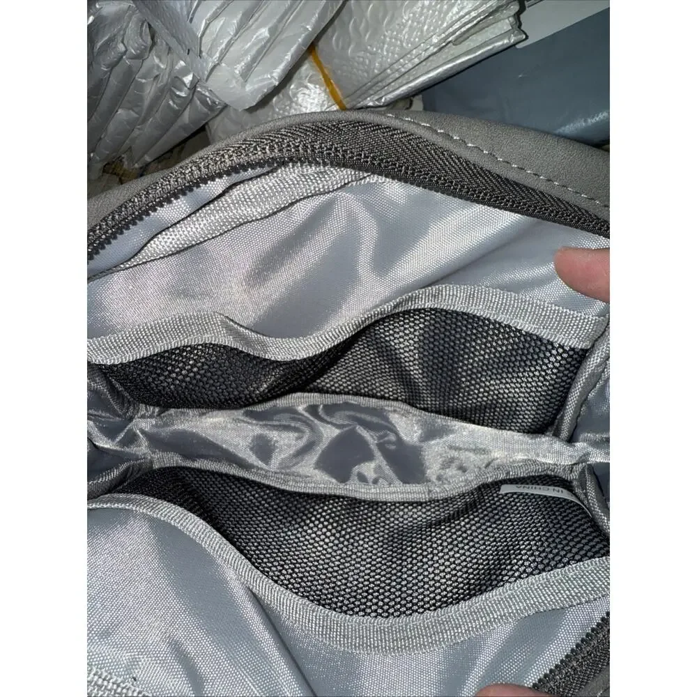 NWT Faux Suede Zip Tech Case With Inside Mesh Pockets And Heavily Padded Sides